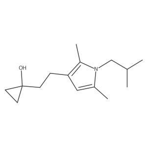 1-{2-[2,5-dimethyl-1-(2-methylpropyl)-1H-pyrrol-3-yl]ethyl}cyclopropan-1-ol结构式