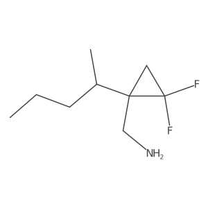 [2,2-Difluoro-1-(pentan-2-yl)cyclopropyl]methanamine结构式