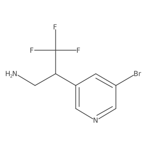 2-(5-Bromopyridin-3-yl)-3,3,3-trifluoropropan-1-amine结构式