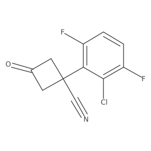 1-(2-Chloro-3,6-difluorophenyl)-3-oxocyclobutane-1-carbonitrile结构式