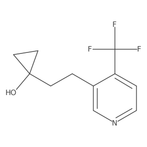 1-{2-[4-(Trifluoromethyl)pyridin-3-yl]ethyl}cyclopropan-1-ol结构式