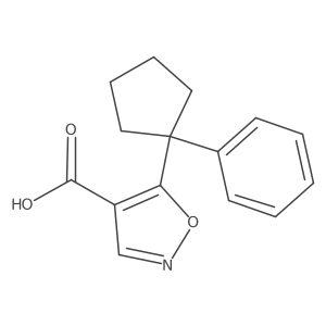 5-(1-Phenylcyclopentyl)-1,2-oxazole-4-carboxylic acid Structure