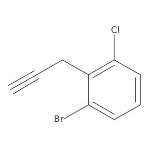 1-Bromo-3-chloro-2-(prop-2-yn-1-yl)benzene结构式