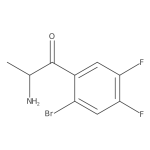 2-Amino-1-(2-bromo-4,5-difluorophenyl)propan-1-one结构式