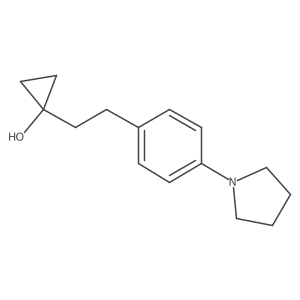1-{2-[4-(Pyrrolidin-1-yl)phenyl]ethyl}cyclopropan-1-ol结构式