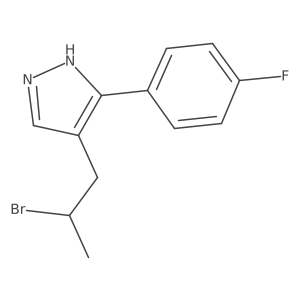 4-(2-bromopropyl)-3-(4-fluorophenyl)-1H-pyrazole Structure