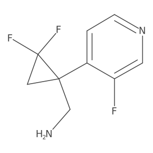 [2,2-Difluoro-1-(3-fluoropyridin-4-yl)cyclopropyl]methanamine Structure