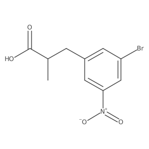 3-(3-Bromo-5-nitrophenyl)-2-methylpropanoic acid结构式