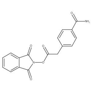 1,3-dioxo-2,3-dihydro-1H-isoindol-2-yl 2-(4-carbamoylphenyl)acetate Structure