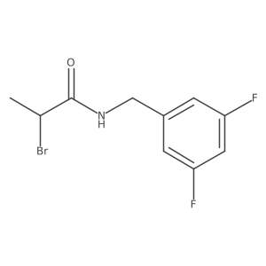 2-Bromo-N-(3,5-difluorobenzyl)propanamide结构式