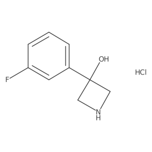 3-(3-Fluorophenyl)azetidin-3-ol;hydrochloride Structure