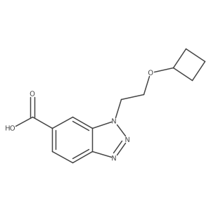 1-(2-cyclobutoxyethyl)-1H-1,2,3-benzotriazole-6-carboxylic acid结构式