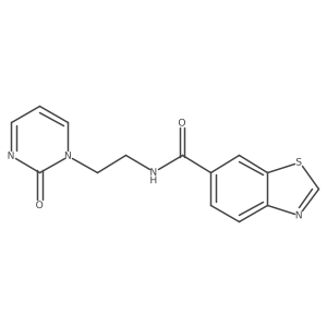 N-(2-(2-oxopyrimidin-1(2H)-yl)ethyl)benzo[d]thiazole-6-carboxamide结构式