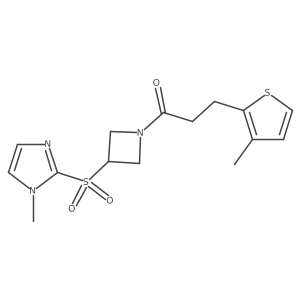1-(3-((1-methyl-1H-imidazol-2-yl)sulfonyl)azetidin-1-yl)-3-(3-methylthiophen-2-yl)propan-1-one Structure