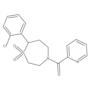 (7-(2-Chlorophenyl)-1,1-dioxido-1,4-thiazepan-4-yl)(pyridin-2-yl)methanone Structure
