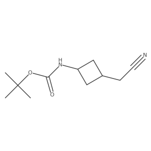 tert-butyl N-[3-(cyanomethyl)cyclobutyl]carbamate Structure