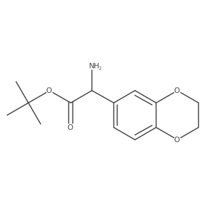Tert-butyl 2-amino-2-(2,3-dihydro-1,4-benzodioxin-6-yl)acetate结构式
