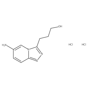 3-(6-Amino-[1,2,4]triazolo[4,3-a]pyridin-3-yl)propan-1-ol;dihydrochloride结构式