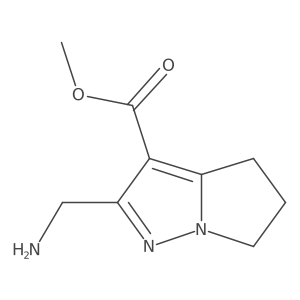 methyl 2-(aminomethyl)-4H,5H,6H-pyrrolo[1,2-b]pyrazole-3-carboxylate结构式