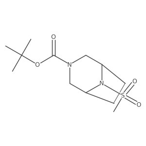 tert-Butyl 8-(methylsulfonyl)-3,8-diazabicyclo[3.2.1]octane-3-carboxylate Structure