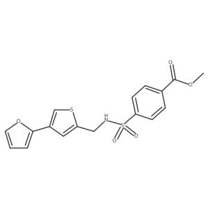 Methyl 4-({[4-(furan-2-yl)thiophen-2-yl]methyl}sulfamoyl)benzoate结构式