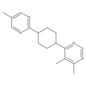 4,5-Dimethyl-6-[4-(5-methylpyrimidin-2-yl)piperazin-1-yl]pyrimidine结构式