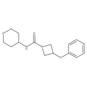 N-(oxan-4-yl)-3-(pyridin-4-yloxy)azetidine-1-carboxamide结构式