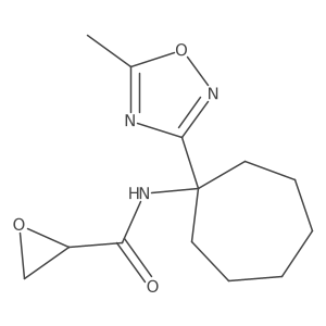N-[1-(5-methyl-1,2,4-oxadiazol-3-yl)cycloheptyl]oxirane-2-carboxamide结构式