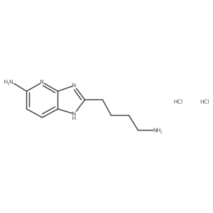 2-(4-aminobutyl)-3H-imidazo[4,5-b]pyridin-5-amine dihydrochloride结构式