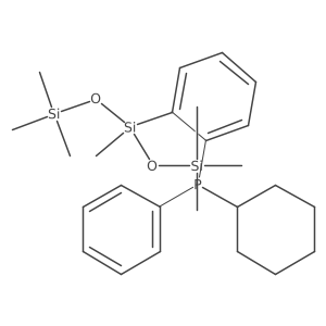 Cyclohexyl(2-(1,1,1,3,5,5,5-heptamethyltrisiloxan-3-yl)phenyl)(phenyl)phosphane结构式