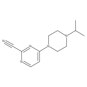 4-[4-(Propan-2-yl)piperazin-1-yl]pyrimidine-2-carbonitrile结构式