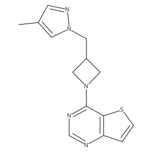 4-methyl-1-[(1-{thieno[3,2-d]pyrimidin-4-yl}azetidin-3-yl)methyl]-1H-pyrazole Structure