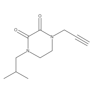 1-(2-Methylpropyl)-4-prop-2-ynylpiperazine-2,3-dione结构式