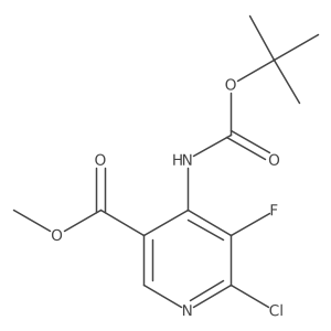 Methyl 4-((tert-butoxycarbonyl)amino)-6-chloro-5-fluoronicotinate结构式