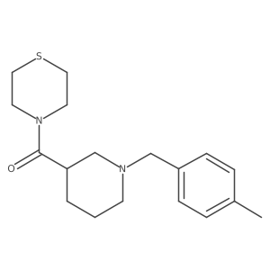 4-{1-[(4-Methylphenyl)methyl]piperidine-3-carbonyl}thiomorpholine Structure