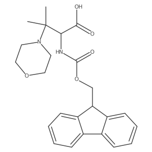 2-({[(9H-fluoren-9-yl)methoxy]carbonyl}amino)-3-methyl-3-(morpholin-4-yl)butanoic acid结构式
