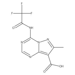 7-Methyl-4-(2,2,2-trifluoroacetamido)pyrazolo[1,5-a][1,3,5]triazine-8-carboxylic acid结构式