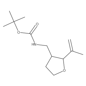 tert-butyl N-{[2-(prop-1-en-2-yl)oxolan-3-yl]methyl}carbamate结构式