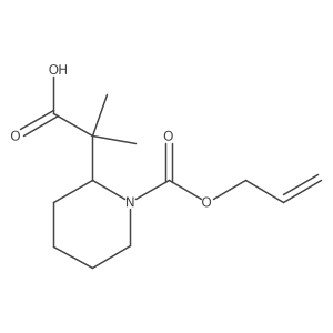 2-Methyl-2-{1-[(prop-2-en-1-yloxy)carbonyl]piperidin-2-yl}propanoic acid Structure