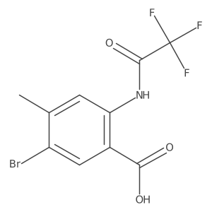 5-Bromo-4-methyl-2-(2,2,2-trifluoroacetamido)benzoic acid结构式