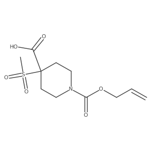 4-Methanesulfonyl-1-[(prop-2-en-1-yloxy)carbonyl]piperidine-4-carboxylic acid Structure
