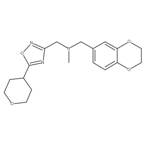 [(2,3-Dihydro-1,4-benzodioxin-6-yl)methyl](methyl){[5-(oxan-4-yl)-1,2,4-oxadiazol-3-yl]methyl}amine Structure