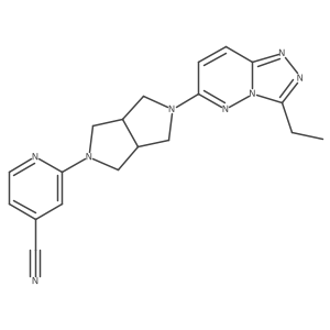 2-(5-{3-Ethyl-[1,2,4]triazolo[4,3-b]pyridazin-6-yl}-octahydropyrrolo[3,4-c]pyrrol-2-yl)pyridine-4-carbonitrile结构式