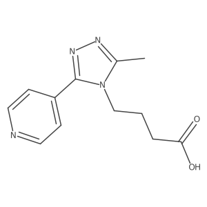 4-[3-methyl-5-(pyridin-4-yl)-4H-1,2,4-triazol-4-yl]butanoic acid Structure