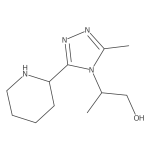 2-(3-Methyl-5-(piperidin-2-yl)-4H-1,2,4-triazol-4-yl)propan-1-ol Structure