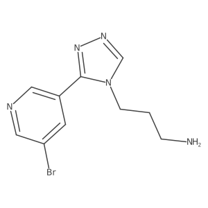 3-(3-(5-Bromopyridin-3-yl)-4H-1,2,4-triazol-4-yl)propan-1-amine结构式