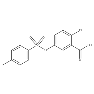 2-Chloro-5-[(4-methylbenzenesulfonyl)oxy]benzoic acid结构式