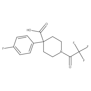 4-(4-Fluorophenyl)-1-(2,2,2-trifluoroacetyl)piperidine-4-carboxylic acid Structure