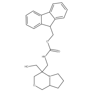 (9H-fluoren-9-yl)methyl N-{[(4R,8aS)-4-(hydroxymethyl)-hexahydro-1H-pyrrolo[2,1-c][1,4]oxazin-4-yl]methyl}carbamate Structure