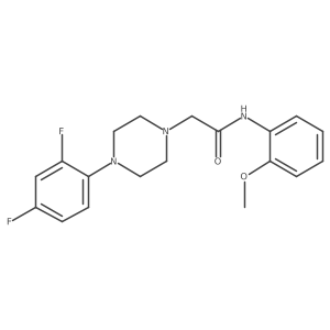 2-[4-(2,4-difluorophenyl)piperazin-1-yl]-N-(2-methoxyphenyl)acetamide结构式